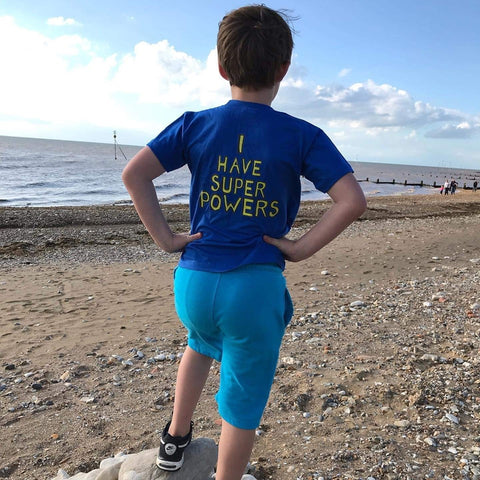 I HAVE SUPER POWERS Blue T-shirt
