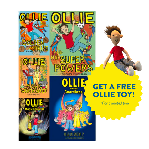 The complete set of books in the Ollie and his Super Power series WITH FREE OLLIE TOY