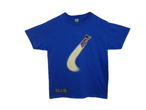 Ollie Bravery Super Power kids T-shirt - Red or Blue