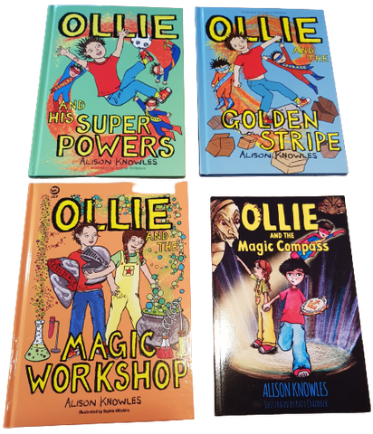 The first four books in the Ollie and his Super Power series